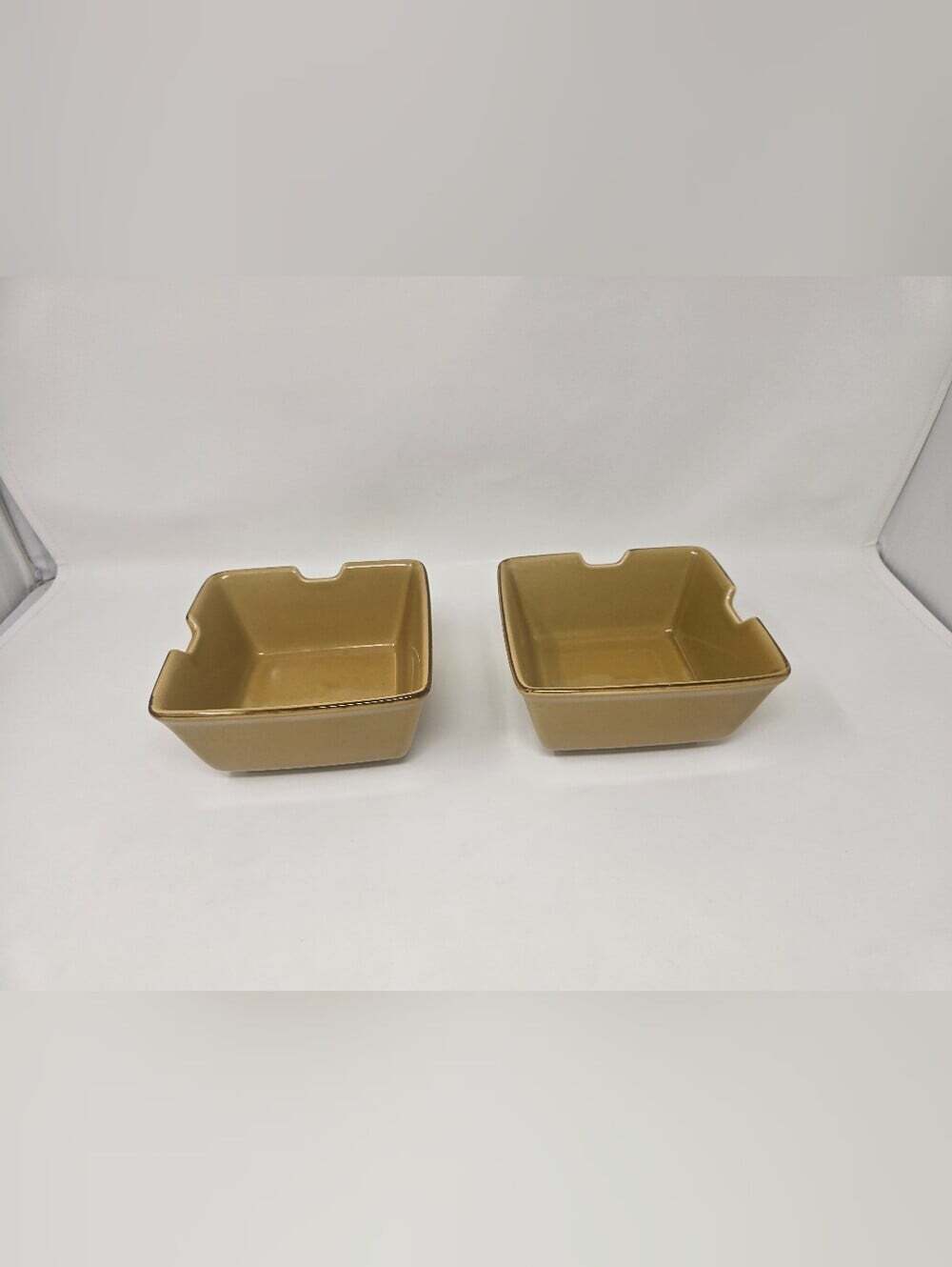Pottery Barn Asian Square Noodle Soup Bowls Set of 2 Made in Japan 6"